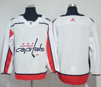 Men's Adidas Washington Capitals Blank White Road Authentic Stitched NHL