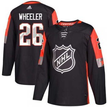 Men's Adidas Winnipeg Jets #26 Blake Wheeler Black 2018 All-Star Central Division Authentic Stitched NHL