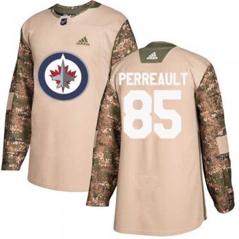 Men's Adidas Winnipeg Jets #85 Mathieu Perreault Camo Authentic 2017 Veterans Day Stitched NHL Jersey