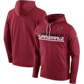 Men's Arizona Cardinals Nike Cardinal Sideline Circuit Pullover Performance Hoodie