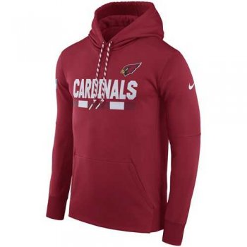 Men's Arizona Cardinals Nike Cardinal Sideline ThermaFit Performance PO Hoodie