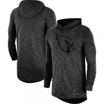 Men's Arizona Cardinals Nike Heathered Charcoal Fan Gear Tonal Slub Hooded Long Sleeve T-Shirt