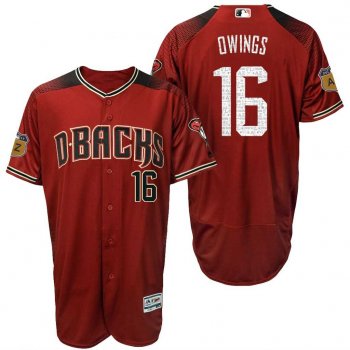 Men's Arizona Diamondbacks #16 Chris Owings 2017 Spring Training Flex Base Authentic Collection Stitched Baseball Jersey