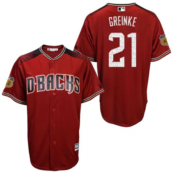 Men's Arizona Diamondbacks #21 Zack Greinke 2017 Spring Training Cool Base Stitched MLB Jersey