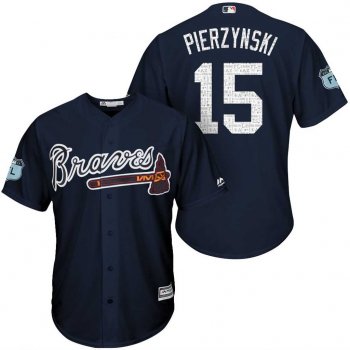 Men's Atlanta Braves #15 A.J. Pierzynski 2017 Spring Training Cool Base Stitched MLB Jersey