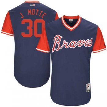 Men's Atlanta Braves #30 Jason Motte J Motte Majestic Navy 2017 Little League World Series Players Weekend Jersey