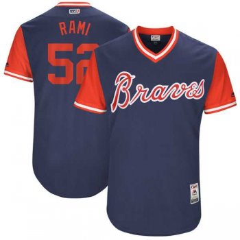 Men's Atlanta Braves #52 Jose Ramirez Rami Majestic Navy 2017 Little League World Series Players Weekend Jersey