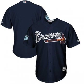 Men's Atlanta Braves Majestic Navy 2017 Spring Training Cool Base Team Jersey