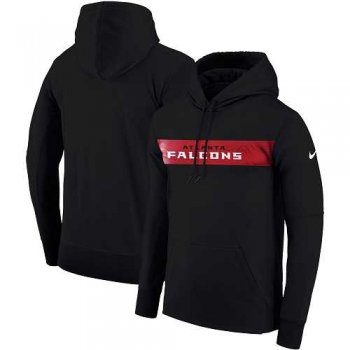 Men's Atlanta Falcons Nike Black Sideline Team Performance Pullover Hoodie