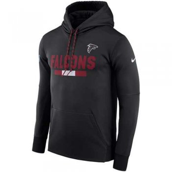 Men's Atlanta Falcons Nike Black Sideline ThermaFit Performance PO Hoodie