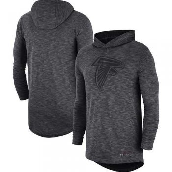 Men's Atlanta Falcons Nike Heathered Charcoal Fan Gear Tonal Slub Hooded Long Sleeve T-Shirt