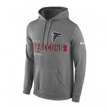 Men's Atlanta Falcons Nike Heathered Gray Super Bowl LI Bound Team Travel Circuit Performance Pullover Hoodie