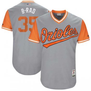 Men's Baltimore Orioles #35 Brad Brach B-Rad Majestic Gray 2017 Little League World Series Players Weekend Jersey