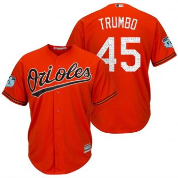 Men's Baltimore Orioles #45 Mark Trumbo 2017 Spring Training Cool Base Stitched MLB Jersey