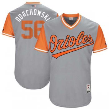 Men's Baltimore Orioles #58 Darren O'Day Odachowski Majestic Gray 2017 Little League World Series Players Weekend Jersey