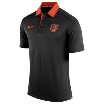 Men's Baltimore Orioles Nike Black Authentic Collection Dri-FIT Elite Polo