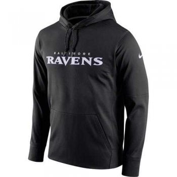 Men's Baltimore Ravens Nike Black Circuit Wordmark Essential Performance Pullover Hoodie