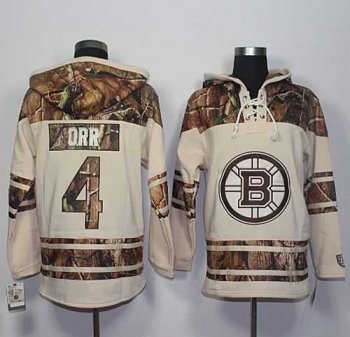 Men's Boston Bruins #4 Bobby Orr Cream Camo Stitched NHL Jersey