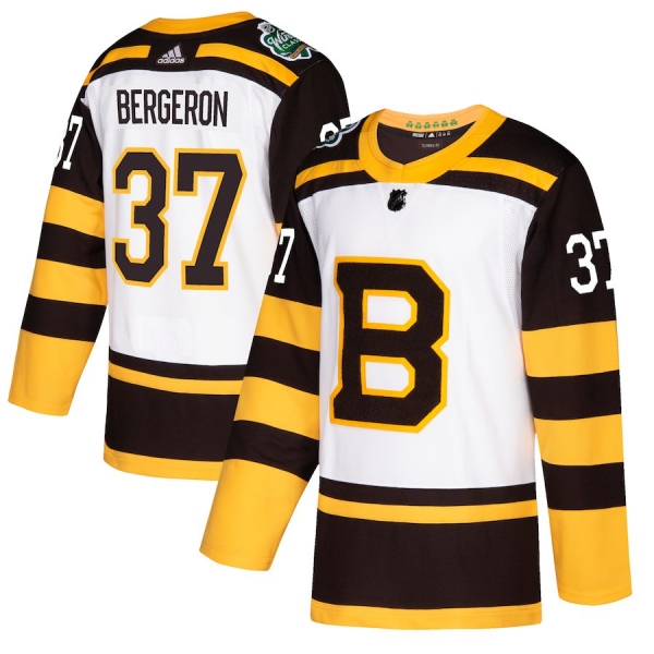 Men's Boston Bruins Patrice Bergeron adidas White 2019 Winter Classic Authentic Player Jersey