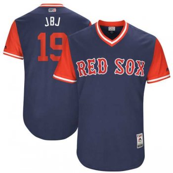 Men's Boston Red Sox #19 Jackie Bradley Jr. JBJ Majestic Navy 2017 Little League World Series Players Weekend Jersey