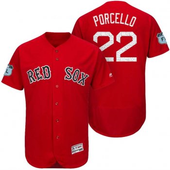 Men's Boston Red Sox #22 Rick Porcello 2017 Spring Training Flex Base Authentic Collection Stitched Baseball Jersey