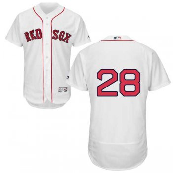 Men's Boston Red Sox #28 J. D. Martinez White Flexbase Authentic Collection Stitched Baseball Jersey