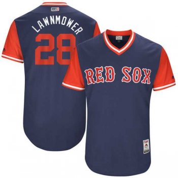 Men's Boston Red Sox #28 Robbie Ross Jr Lawnmower Majestic Navy 2017 Little League World Series Players Weekend Jersey