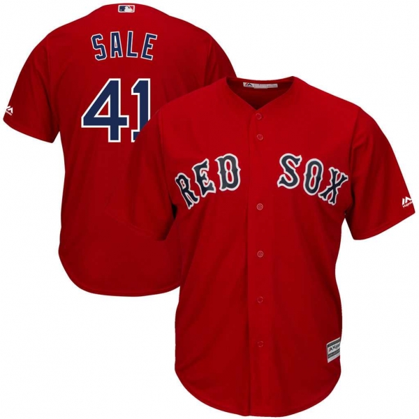 Men's Boston Red Sox #41 Chris Sale Red Cool Base Stitched MLB Jersey