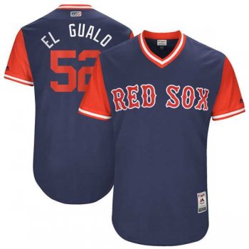 Men's Boston Red Sox #52 Eduardo Rodriguez El Gualo Majestic Navy 2017 Little League World Series Players Weekend Jersey