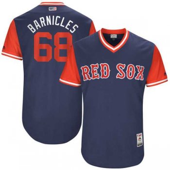 Men's Boston Red Sox #68 Matt Barnes Barnicles Majestic Navy 2017 Little League World Series Players Weekend Jersey