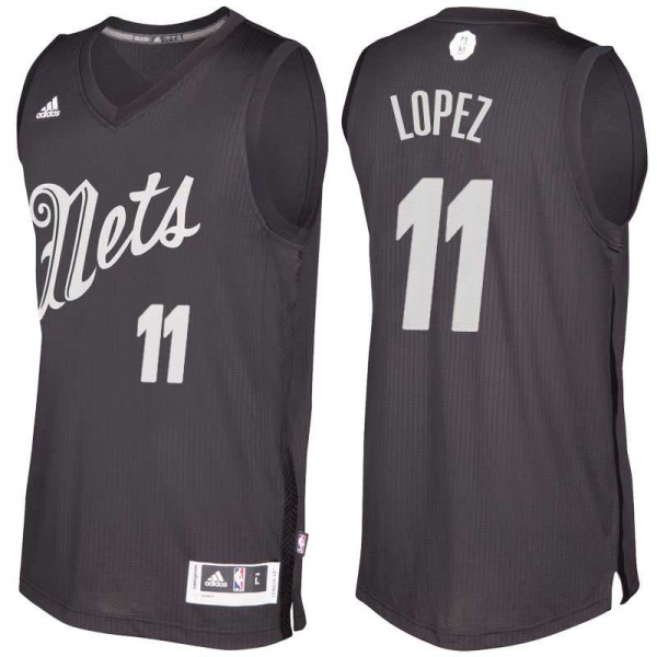 Men's Brooklyn Nets #11 Brook Lopez Black 2016 Christmas Day NBA Swingman Jersey