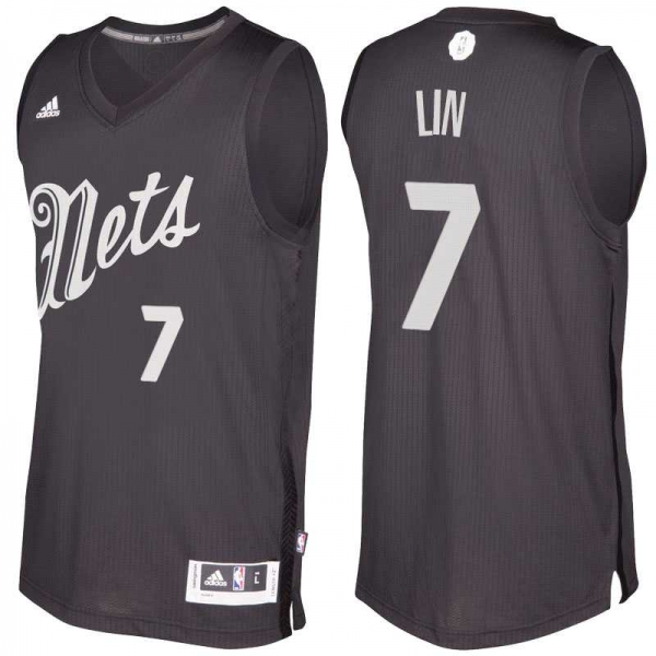 Men's Brooklyn Nets #7 Jeremy Lin Black 2016 Christmas Day NBA Swingman Jersey