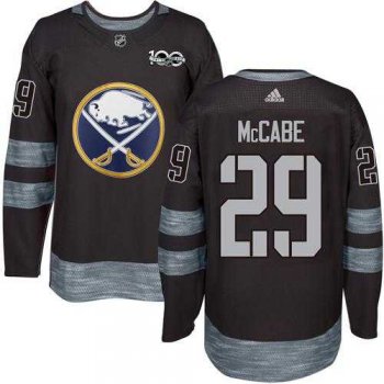 Men's Buffalo Sabres #29 Jake McCabe Black 1917-2017 100th Anniversary Stitched NHL Jersey