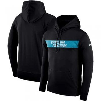 Men's Carolina Panthers Nike Black Sideline Team Performance Pullover Hoodie