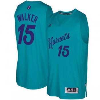 Men's Charlotte Hornets #15 Kemba Walker Teal 2016 Christmas Day NBA Swingman Jersey