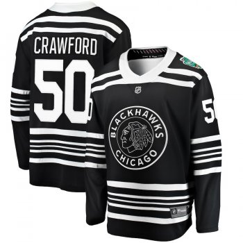 Men's Chicago Blackhawks Corey Crawford Fanatics Branded Black 2019 Winter Classic Replica Player Jersey