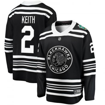 Men's Chicago Blackhawks Duncan Keith Fanatics Branded Black 2019 Winter Classic Replica Player Jersey