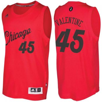 Men's Chicago Bulls #45 Denzel Valentine 2016 Christmas Day Red NBA Swingman Jersey