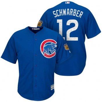 Men's Chicago Cubs #12 Kyle Schwarber 2017 Spring Training Cool Base Stitched MLB Jersey