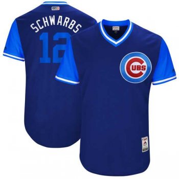 Men's Chicago Cubs #12 Kyle Schwarber Schwarbs Majestic Royal 2017 Little League World Series Players Weekend Jersey