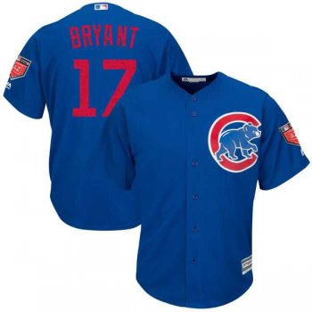 Men's Chicago Cubs #17 Kris Bryant Majestic Royal 2018 Spring Training Cool Base Player Jersey