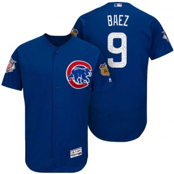 Men's Chicago Cubs #9 Javier Baez 2017 Spring Training Flex Base Authentic Collection Stitched Baseball Jersey