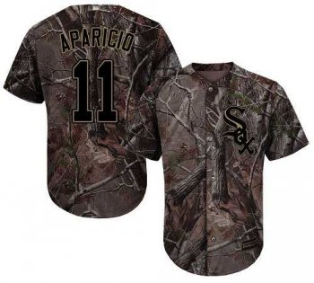 Men's Chicago White Sox #11 Luis Aparicio Camo Realtree Collection Cool Base Stitched MLB