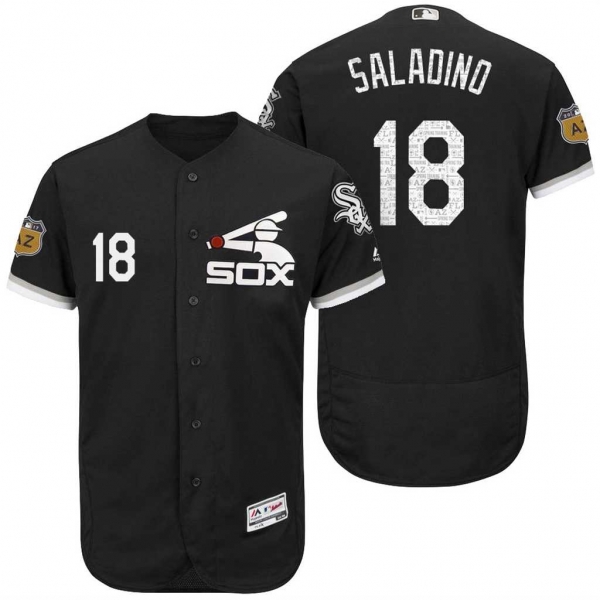 Men's Chicago White Sox #18 Tyler Saladino 2017 Spring Training Cool Base Stitched MLB Jersey