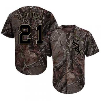 Men's Chicago White Sox #21 Welington Castillo Camo Realtree Collection Cool Base Stitched MLB