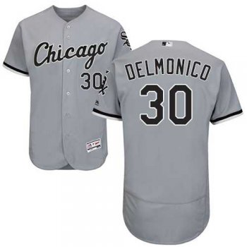 Men's Chicago White Sox #30 Nicky Delmonico Grey Flexbase Authentic Collection Stitched MLBs