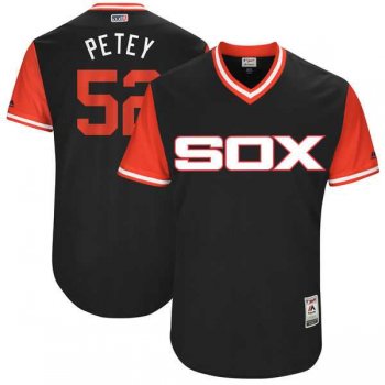 Men's Chicago White Sox #52 Jake Petricka Petey Majestic Black 2017 Little League World Series Players Weekend Jersey