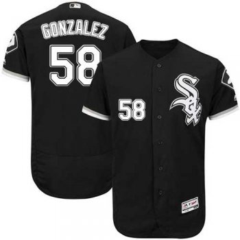 Men's Chicago White Sox #58 Miguel Gonzalez Black Flexbase Authentic Collection Stitched MLBs