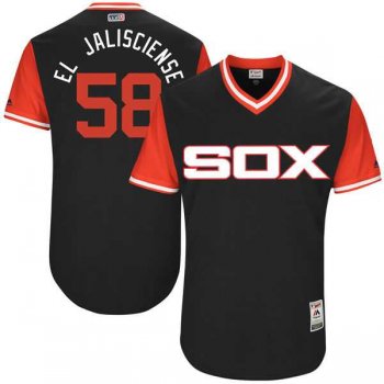 Men's Chicago White Sox #58 Miguel Gonzalez El Jalisciense Majestic Black 2017 Little League World Series Players Weekend Jersey