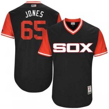 Men's Chicago White Sox #65 Nate Jones Jones Majestic Black 2017 Little League World Series Players Weekend Jersey